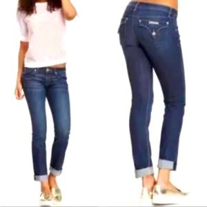 HUDSON BACARA Crop Straight Cuffed Jeans SZ 24